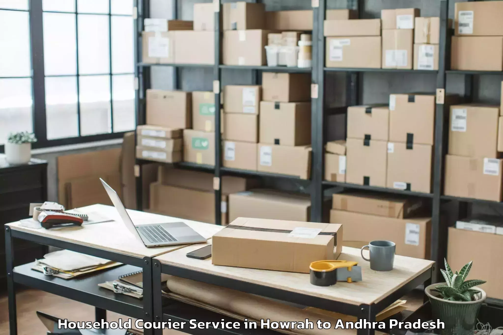 Book Howrah to Akasahebpet Household Courier